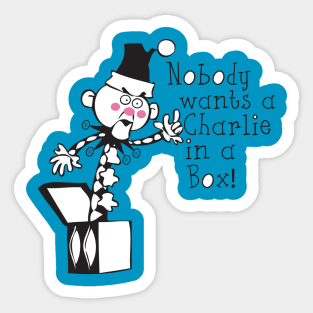 Charlie in a box Sticker